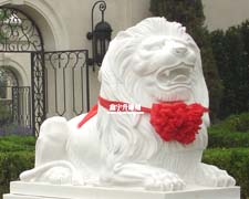 629北京御园公寓定做国宝级汉白玉狮子