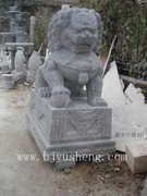 646 北京古建定做青玉石石狮