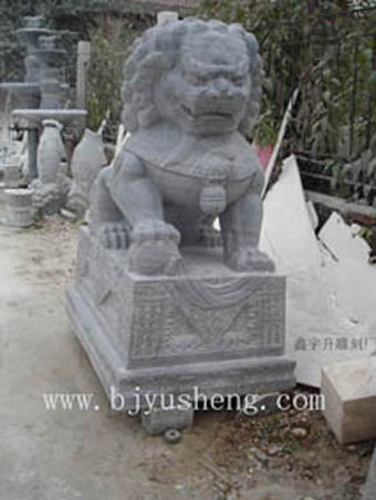 646 北京古建定做青玉石石狮