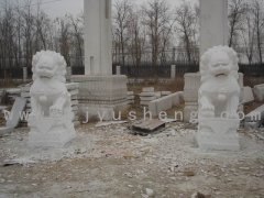 610 中国城建国宝级汉白玉石狮